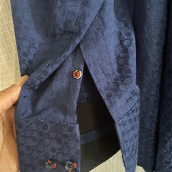 Visconti Navy Blure Long sleeve button down, Suze 2XL - Picture 3 of 6